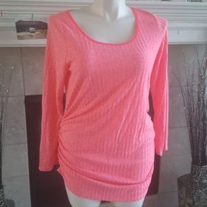 Planet motherhood. Pink stretch top. Xl